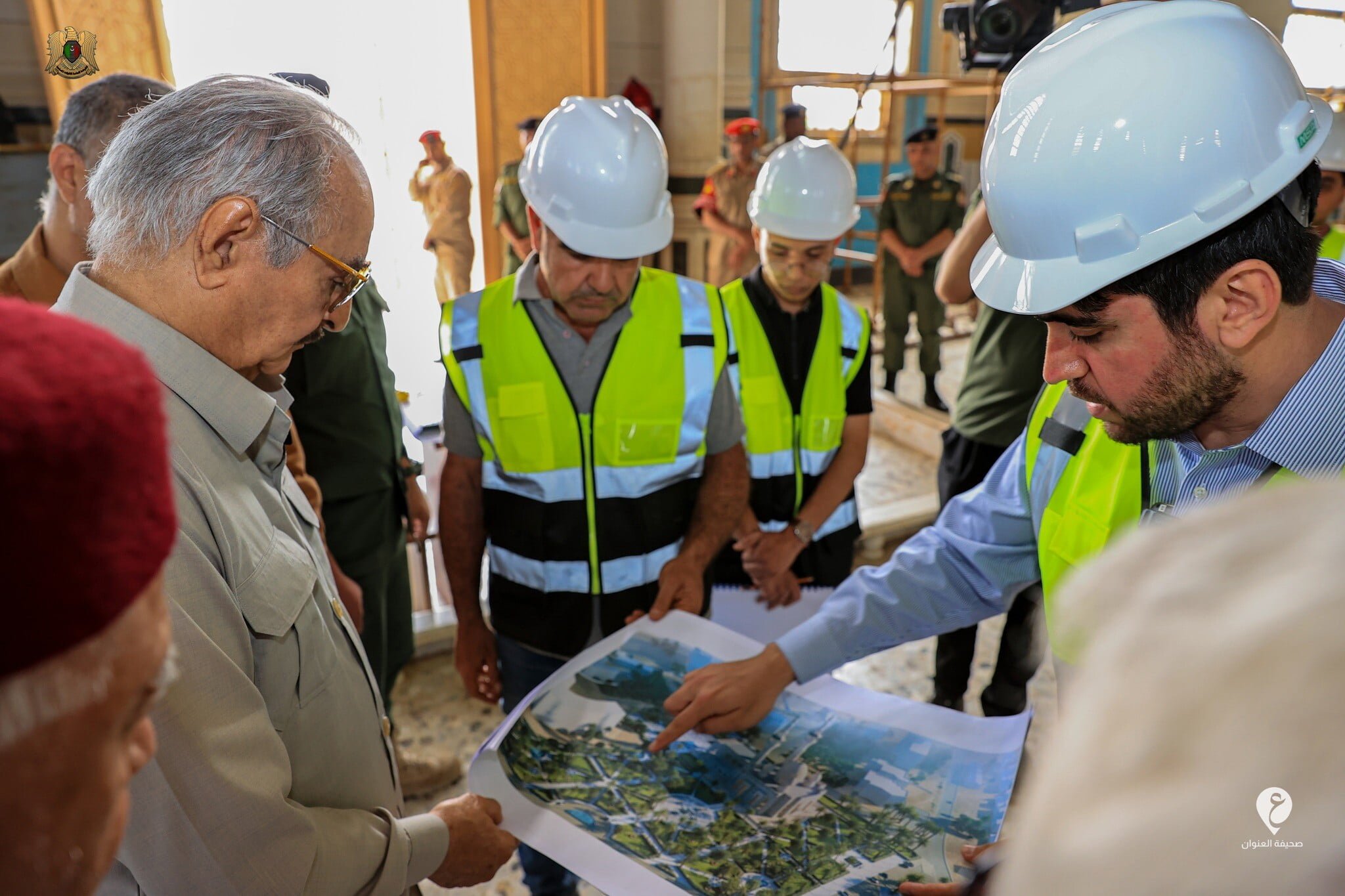 المشير حفتر يزور المرج للاطلاع على مستجدات الصيانة بالمسجد الكبير في المدينة - 346483827 3399699090281152 1800396671142302499 n