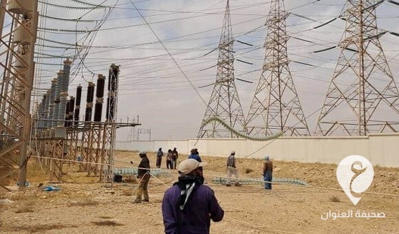 الكهرباء تُعلن الانتهاء من صيانة خط نقل الطاقة التميمي درنة - 354040440 573490464974712 2651767800534286524 n