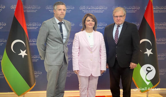 المنقوش ونورلاند يبحثا مخرجات لجنة 6+6 ويؤكدان دعمهما للمبعوث الأممي - PSD العنوان 2023 06 22T113623.213