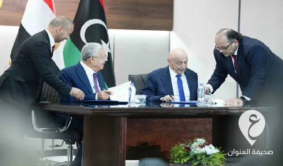 توقيع بروتوكول للتعاون البرلماني بين مجلسي النواب في ليبيا ومصر - العنوان الاخير 2023 06 19T200542.216