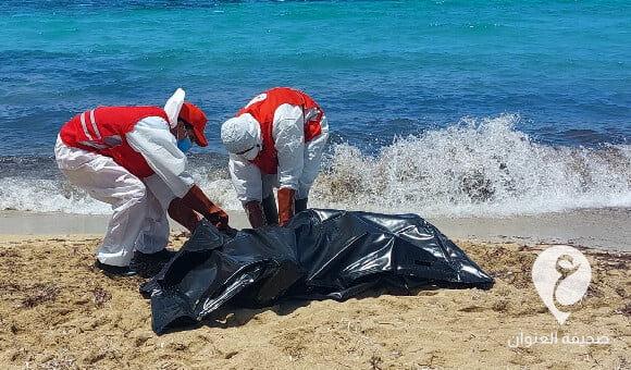 الهلال الأحمر توكرة ينتشل جثة مهاجر غير شرعي من شواطئ دريانة - العنوان الاخير 90