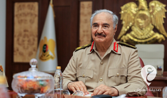 المشير حفتر يؤكد على دور القبائل في استقرار ليبيا وتحقيق المصالحة الوطنية - PSD العنوان 2023 07 08T194405.446