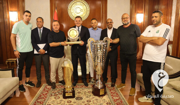 بعد ضجة التتويج.. الدبيبة يطالب بأن تسود الروح الرياضية المحافل المحلية خلال استقباله لفريق الأهلي طرابلس المتوج بالدوري - PSD العنوان 2023 07 17T223026.541