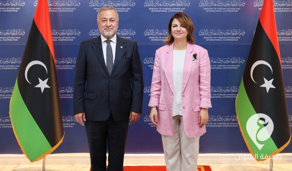 المنقوش تبحث مع السفير التركي تسهيل إصدار التأشيرات للمواطنين - PSD العنوان 2023 07 31T132459.577