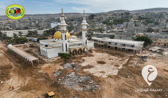 مسجد الصحابة درنة.. تواصل أعمال النظافة في ساحته والطرق المؤدية إليه - 374210472 714100674090776 4390256383535356200 n