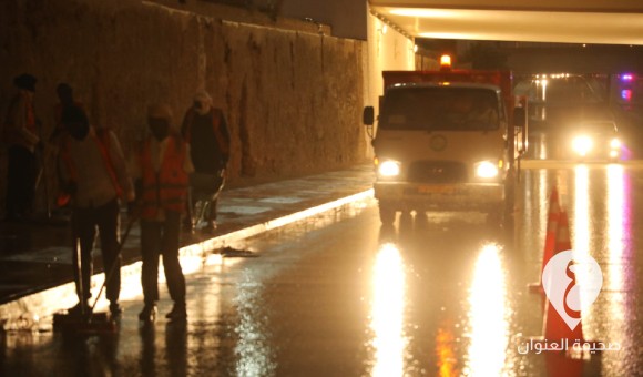 الشركة العامة لخدمات النظافة تواصل أعمال الكسح وحل مختنقات الطرق في بنغازي - PSDالعنوان 12 2