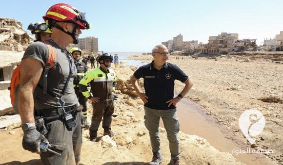الإعلان عن نتائج التحقيقات في كارثة درنة - فريق الإنقاذ الإيطالي في درنة 1 585x390 1