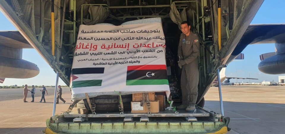 طائرة مساعدات أردنية تصل إلى ليبيا - مساعدات الاردن