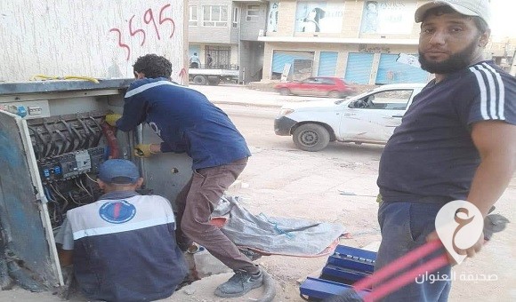 إعادة الكهرباء إلى أحياء وسط درنة - 391710856 639816381675453 4446807099633820765 n