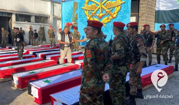 سوريا تقيم جنازة لقتلى هجوم بطائرة بدون طيار على الأكاديمية العسكرية بحمص - PSDالعنوان 48
