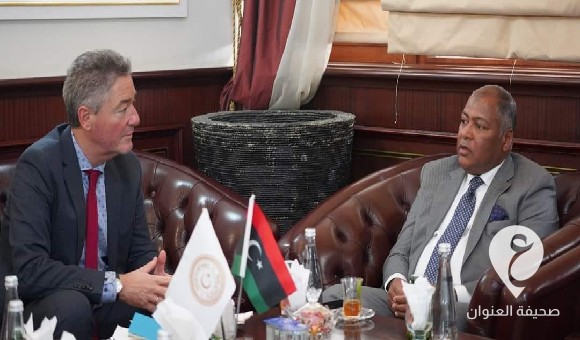 المبروك يبحث عودة الشركات الألمانية مع السفير الألماني لدى ليبيا  - PSD العنوان 18 1
