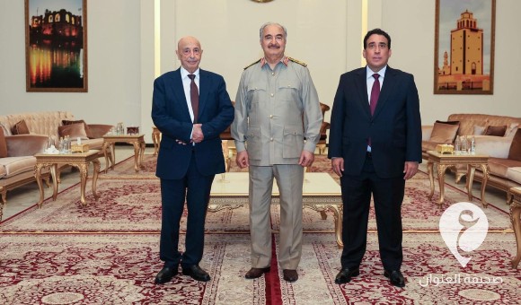 أرشيف: اجتماع تشاوري بين حفتر وعقيلة والمنفي عقد في بنغازي يوم السبت الموافق 19 أغسطس 2023