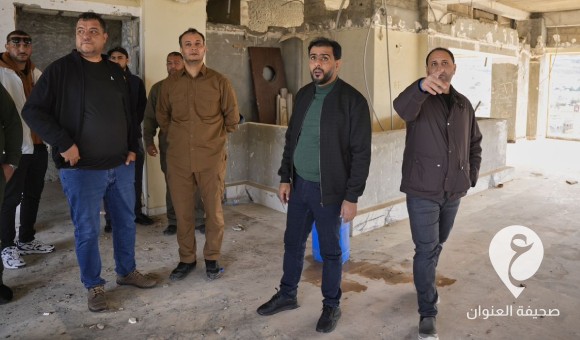 حماد يطّلع على أعمال الصيانة بفندق اللؤلؤة في درنة - PSDالعنوان 62