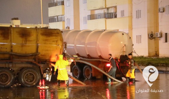 بنغازي: مطالبة بتقليل حركة التجول لتسهيل عمليات شفط مياه الأمطار من الشوارع - PSDالعنوان 8