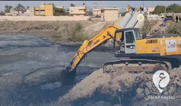 شركة المياه والصرف الصحي تواصل شفط المياه وتنظيف تجمعات الأمطار في زليتن - 416652008 1103820817419588 3709829454141001523 n