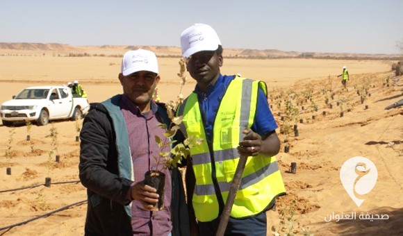 مؤسسة النفط تواصل حملة زراعة مليون شجرة ضمن مبادرة "نفكر بالغد" - PSDالعنوان 2024 02 23T134021.067