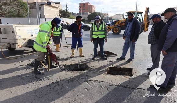 الشروع في صيانة هبوط أرضي جديد في طرابلس - 431095944 715526230771038 8352957862848146183 n