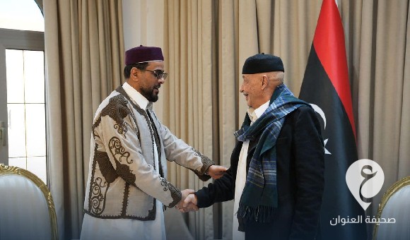 عقيلة صالح يستعرض مع حماد الميزانية العامة واعتمادها من مجلس النواب 