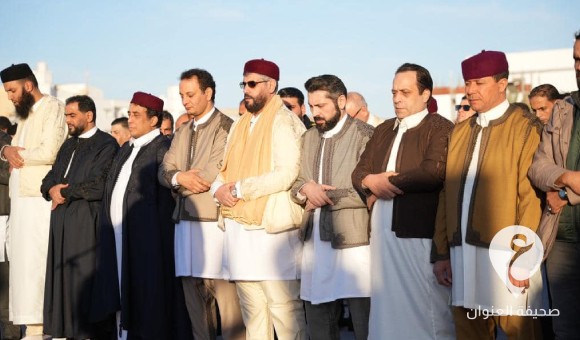 حمّاد والمنفي يؤديان صلاة عيد الفطر المبارك في درنة - PSDالعنوان 2024 04 10T155413.738