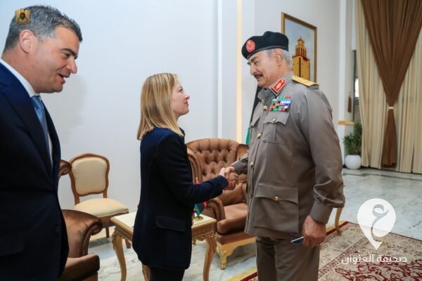 خلال اللقاء في بنغازي.. حفتر يبحث مع ميلوني مواصلة الدفع بالعملية السياسية 5 خلال اللقاء في بنغازي.. حفتر يبحث مع ميلوني مواصلة الدفع بالعملية السياسية - 441452183 774259468220014 2583064265214682305 n