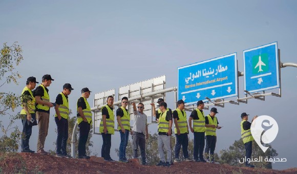 فريق هندسي من شركتي "power china" و"future" يصل إلى بنغازي  - PSD العنوان 74 1