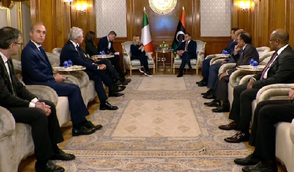 الدبيبة يستقبل ميلوني في طرابلس 3 الدبيبة يستقبل ميلوني في طرابلس