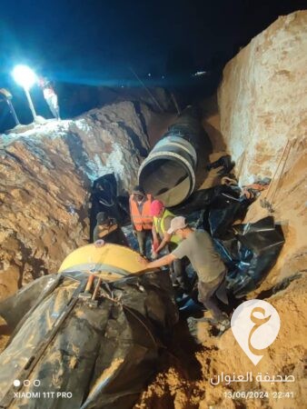 النهر الصناعي: تركيب آخر قطعة لوصلة الربط بمشروع السائح تاجوراء المتوقف منذ 12 سنة 3 النهر الصناعي: تركيب آخر قطعة لوصلة الربط بمشروع السائح تاجوراء المتوقف منذ 12 سنة - 448069451 122148534158174446 3735494014529787072 n