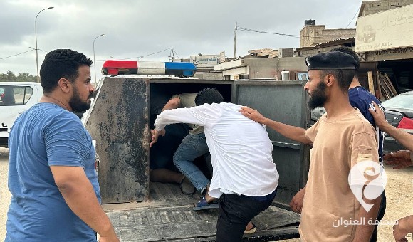 أمن بنغازي: شرطة الصابري تشن حملات مكثفة ضد المهاجرين غير الشرعيين بمنطقة اللثامة 
