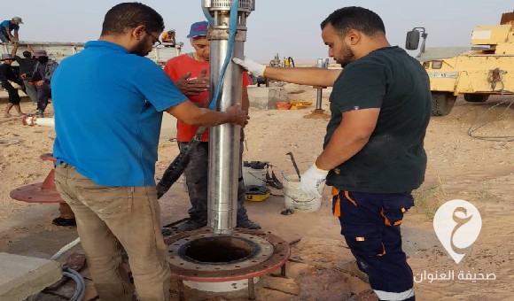 جهاز النهر: إرساء مضخة جديدة للبئر رقم 25 في خط C3 بحقل آبار غدامس 