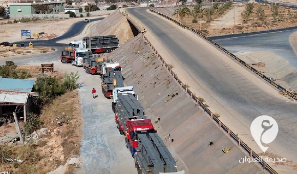 صندوق الإعمار: مستمرون في توريد الأجزاء المعدنية لجسر "وادي الناقة 2" في درنة 