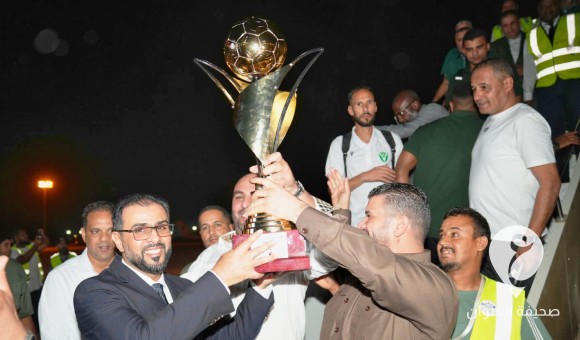 استقبال رسمي وجماهيري كبير في بنغازي لفريق النصر