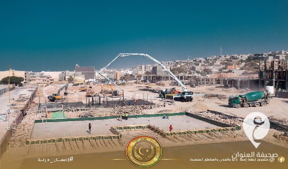 إعمار درنة: مواصلة العمل في بناء 280 وحدة سكنية في موقع عزوز