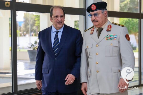 حفتر يناقش مع عباس كامل التطورات السياسية للأزمة الليبية - 454357367 829739386005355 8702810804046742078 n
