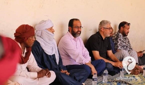 الزادمة والضاوي يتابعان أوضاع المتضررين في منطقة الفيوت ببلدية غات