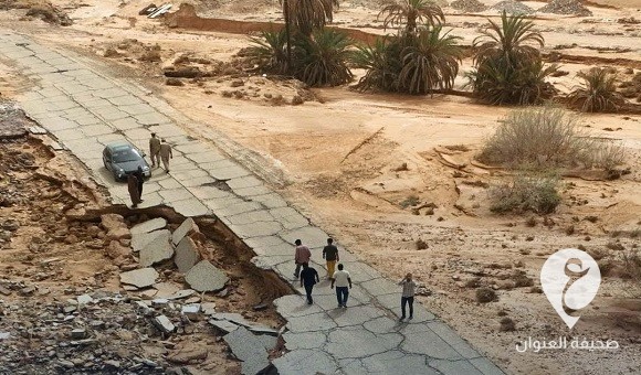 بسبب السيول.. قطع الطريق الرابط بين تربو وزويلة بالجنوب الغربي - قطع طريق