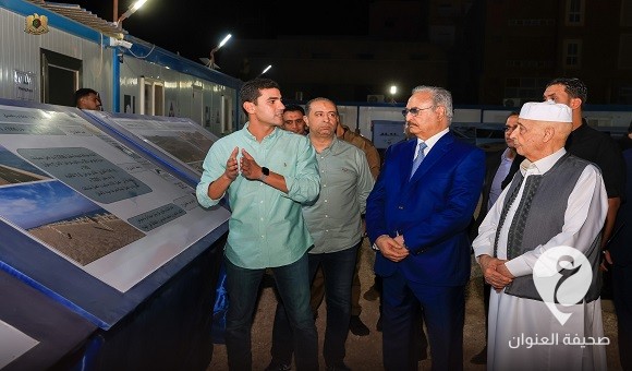 حفتر والمستشار صالح في زيارة ميدانية لمتابعة أعمال الإعمار بدرنة - 461476744 866042025708424 5115483500552190240 n