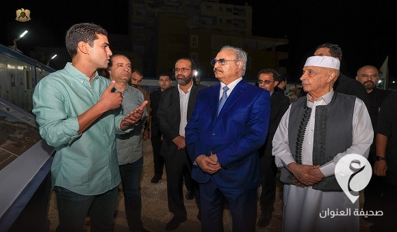 حفتر والمستشار صالح في زيارة ميدانية لمتابعة أعمال الإعمار بدرنة - 461526703 866041899041770 8875162549977533246 n