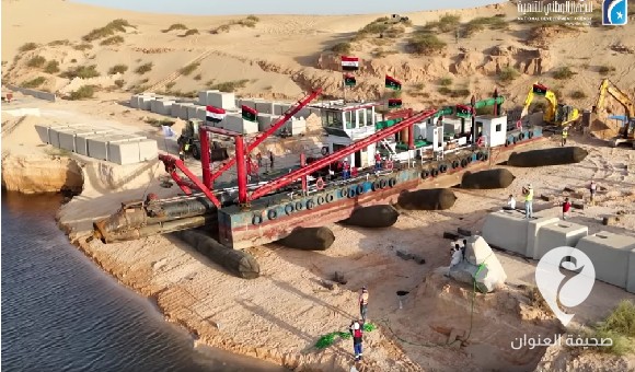 الوطني للتنمية: (جرّافة التكريك 309) باشرت أعمال توسعة حوض مرسى المنطقة الُحرة وميناء سرت التجاري
