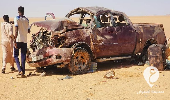 الإسعاف والطوارئ الكفرة: وفاة 3 وإصابة 14 سودانيًا نتيجة حادث سير جنوب الكفرة 