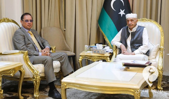 عقيلة صالح يناقش مع السفير الروسي الأزمة الراهنة بمصرف ليبيا المركزي وسبل معالجتها