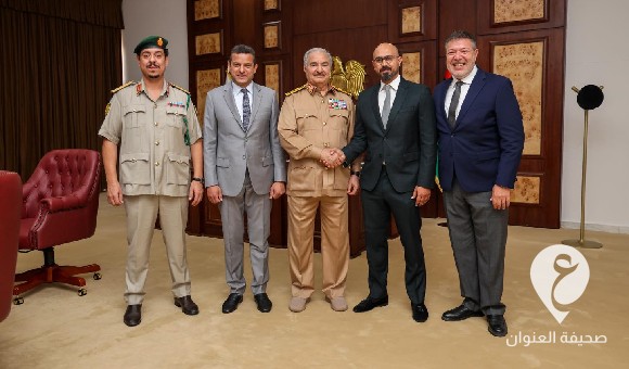 المشير حفتر يستقبل أعضاء مجلس إدارة معرض "ليبيا بيلد" 