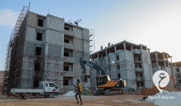 درنة: تقدم في مشروع بناء 280 وحدة سكنية في موقع عزوز
