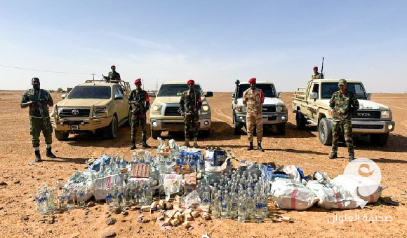 سرية من الكتيبة 676 تضبط وتتلف مواد محظورة على الشريط الحدودي