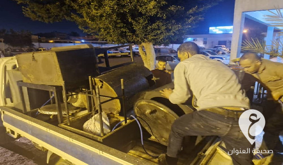 الحرس البلدي بنغازي ينفذ حملة لإزالة المخالفات المتعلقة بالباعة المتجولين 