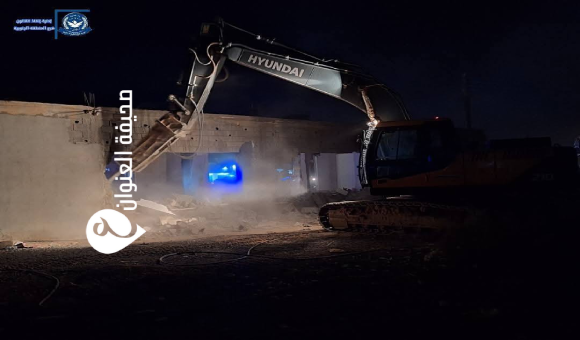 لجنة إعادة تنظيم الجفرة تواصل إزالة التعديات 