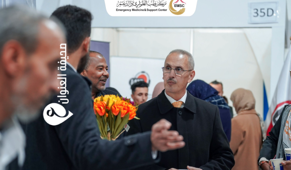 مركز طب الطوارئ والدعم يختتم مشاركته في معرض التوظيف بجامعة طرابلس - psd elenwan 3 18