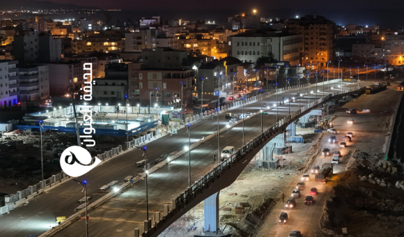 إعمار درنة: تشغيل إضاءة جسر الميناء في درنة استعدادًا للتشغيل الكامل