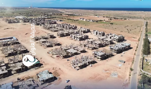 الوطني للتنمية يواصل تنفيذ مشروع حي الأنوار السكني غرب سرت 