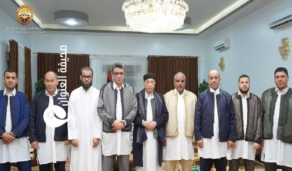 عقيلة صالح يبحث مع رئيس ديوان المحاسبة تعزيز الرقابة المالية 