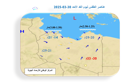 الأرصاد: طقس معتدل وأمطار متوقعة هذا الأسبوع - psd elenwan 2025 03 29T124248.991